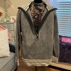 East West Lambswool 1/2 Zip Sweater